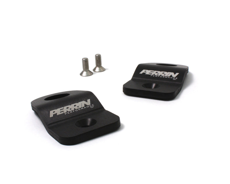 Perrin 08+ Subaru Black Upper Radiator Bracket Set - eliteracefab.com