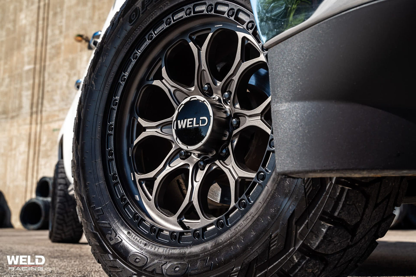 Weld W108 20X9 Ledge 6X139.7 ET20 BS5.75 Satin Black / Black Ring 106.1 Weld