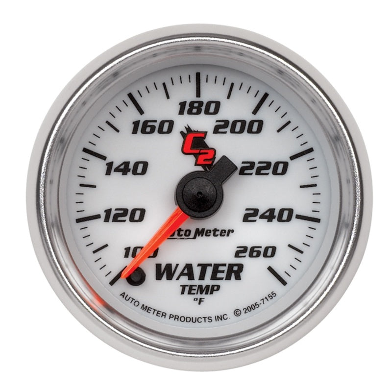 Autometer C2 52mm 100-260 Deg F Electronic Water Temp Gauge 7155