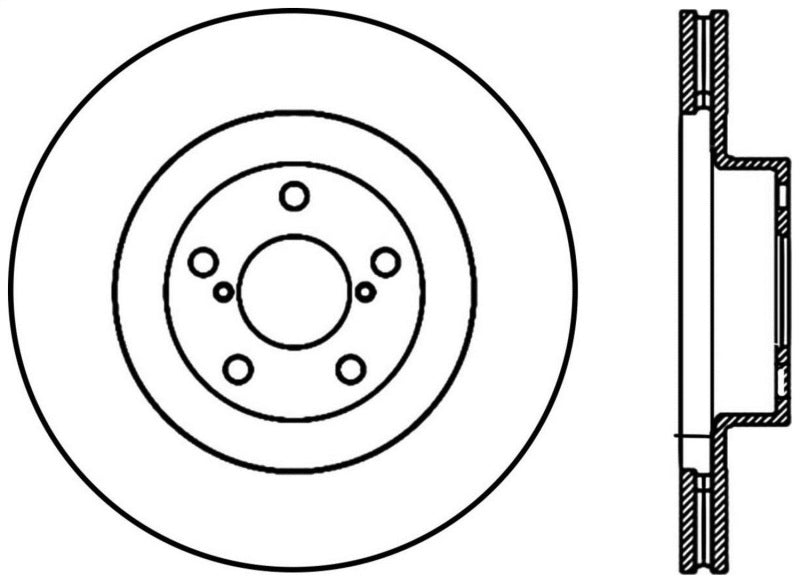 STOPTECH 02-10 SUBARU WRX SLOTTED & DRILLED LEFT FRONT ROTOR (EXC. STI), 127.47018L - eliteracefab.com