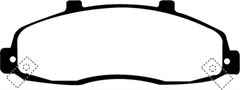EBC 98-99 Ford F150 4.2 (2WD) (Rear Wheel ABS) Greenstuff Front Brake Pads - eliteracefab.com
