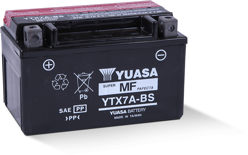 Yuasa YTX7A-BS Maintenance Free AGM 12 Volt Battery (Bottle Supplied) Yuasa Battery