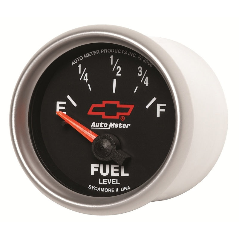 Autometer GM Bowtie Black 2-1/16 Fuel Level, 0-90 , Air-Core 8-18V 3613-00406