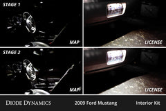 Diode Dynamics 05-09 d Mustang Interior LED Kit Cool White Stage 1