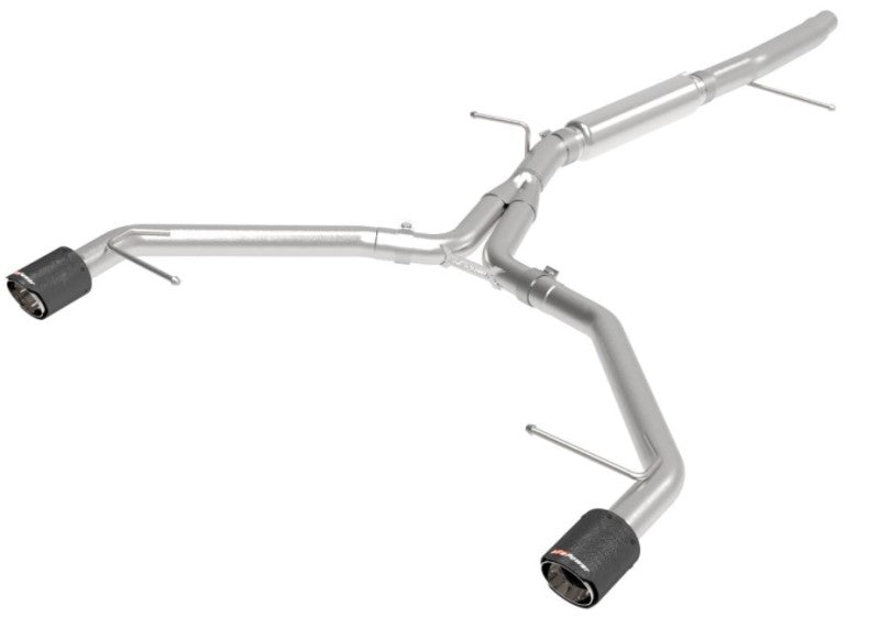 aFe 17-19 Audi A4 (L4-2.0L) MACH Force-Xp  Stainless Steel Axle-Back Exhaust System - Carbon Tip aFe