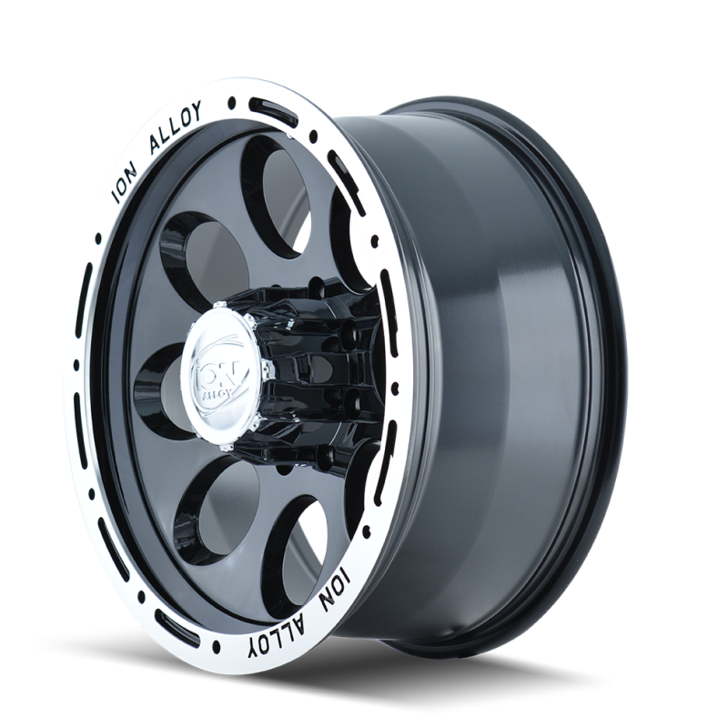 ION Type 174 17x9 / 6x139.7 BP / 0mm Offset / 106mm Hub Black/Machined Wheel ION Wheels