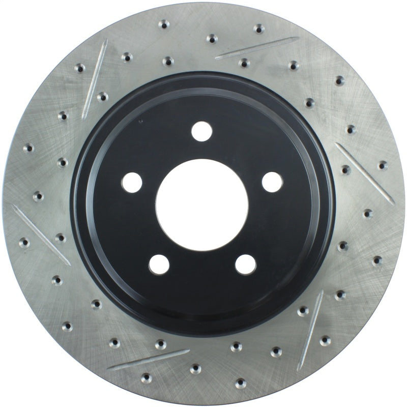 STOPTECH 94-04 FORD MUSTANG SVT COBRA SLOTTED & DRILLED SPORT FRONT RIGHT BRAKE ROTOR, 127.61045R - eliteracefab.com