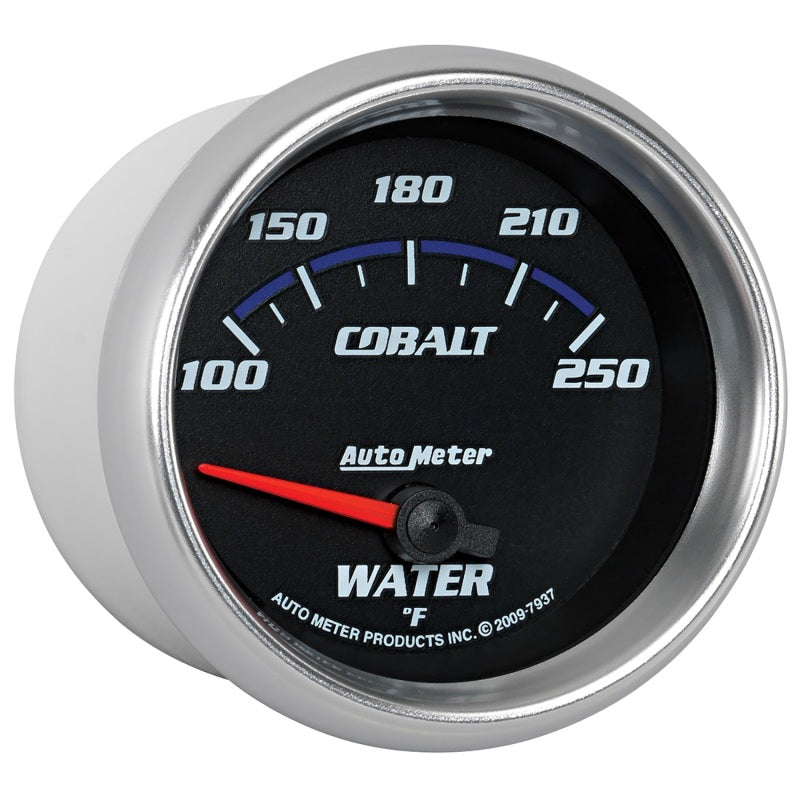Autometer Cobalt 66mm 100-250 Degree F Electric Water Temperature Gauge 7937
