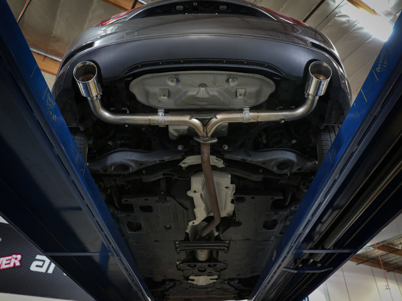 aFe Takeda 2-1/2in 304 SS Axle-Back Exhaust w/ Blue Flame Tips 14-18 Mazda 3 L4 2.0L/2.5L aFe