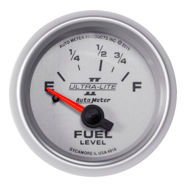 Autometer Ultra-Lite II Gauge Fuel Level 2 1/16in 16e To 158f Elec Ultra-Lite II 4918