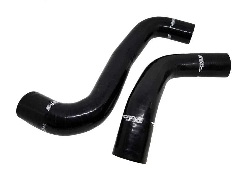 Torque Solution 08-14 Subaru WRX / 08-18 STI / 09-13 Forester XT Silicone Radiator Hose Kit - Black - eliteracefab.com