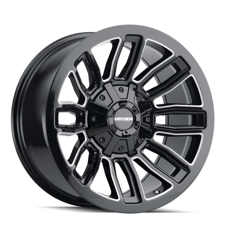 Mayhem 8108 Decoy 20x9 / 6x135 BP / 18mm Offset / 106mm Hub Black w/ Milled Spokes Wheel Mayhem