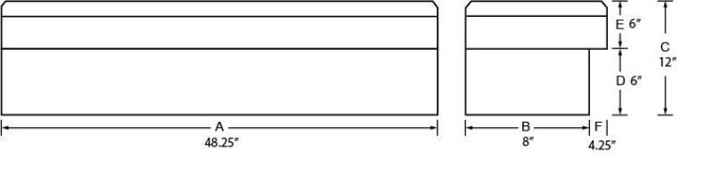 Tradesman Steel Side Bin Truck Tool Box (48in.) - Black Tradesman