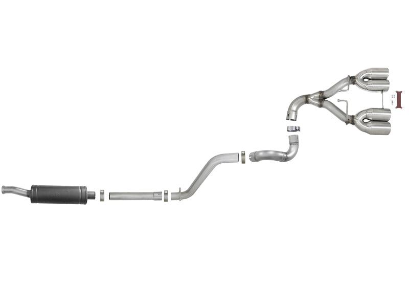 aFe Rebel Series 2.5in 304 SS Cat-Back Exhaust w/ Polished Tip 18-20 Jeep Wrangler (JL) aFe