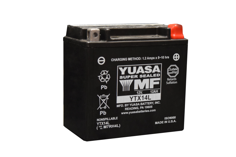 Yuasa YTX14L Maintenance Free AGM 12 Volt Battery Yuasa Battery