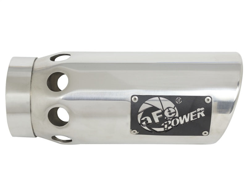 aFe Power Intercooled Tip Stainless Steel - Polished 4in In x 5in Out x 12in L Bolt-On aFe