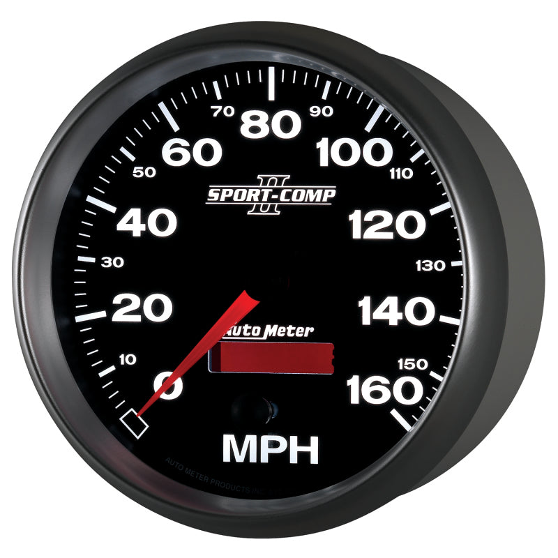 Autometer Sport-Comp II 5 inch 0-160MPH Electronic Programmable Speedometer 3689