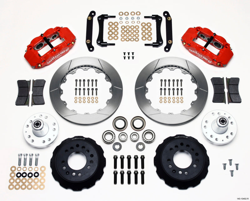 Wilwood Narrow Superlite 6R Front Hub Kit 12.88in Red 79-81 Camaro Wilwood