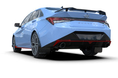 Rally Armor 2022 Hyundai Elantra N & N Line Black UR Mud Flap w/ Light Blue Logo - eliteracefab.com