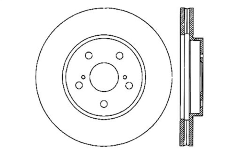 StopTech 04 Lexus RX330 SportStop Slotted & Drilled Right Rear Rotor Stoptech