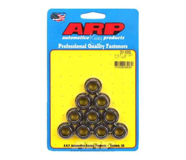 ARP 12mm x 1.25 12 Point Nuts (10) - eliteracefab.com