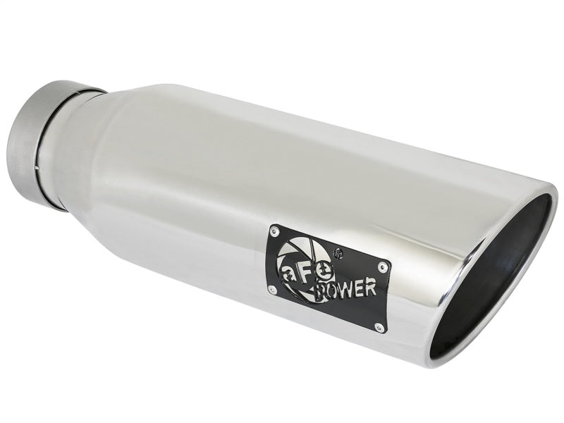 aFe MACH Force-XP 409 SS Exhaust Tip 4in In x 6in Out x 18in L Bolt-On Right aFe