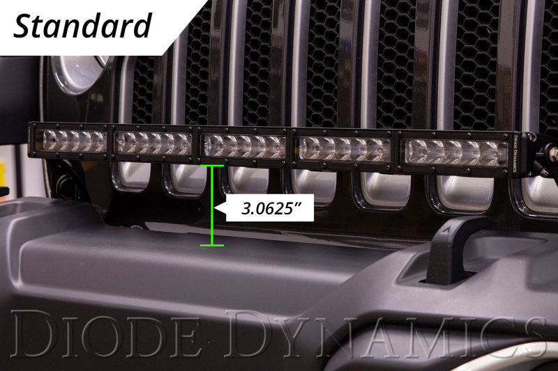 Diode Dynamics 18-21 Jeep JL Wrangler/Gladiator SS30 Bumper Bracket Kit - White Combo Dual Diode Dynamics