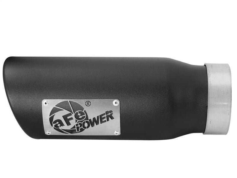 aFe MACHForce-XP 3.5in 409 Stainless Steel Exhaust Tip 3.5in x 4.5in Out x 12in L Clamp-On aFe