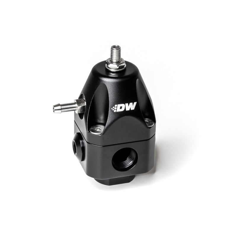 DeatschWerks DWR1000c Adjustable Fuel Pressure Regulator Dual 6AN Inlet and 6AN Outlet - Black - eliteracefab.com