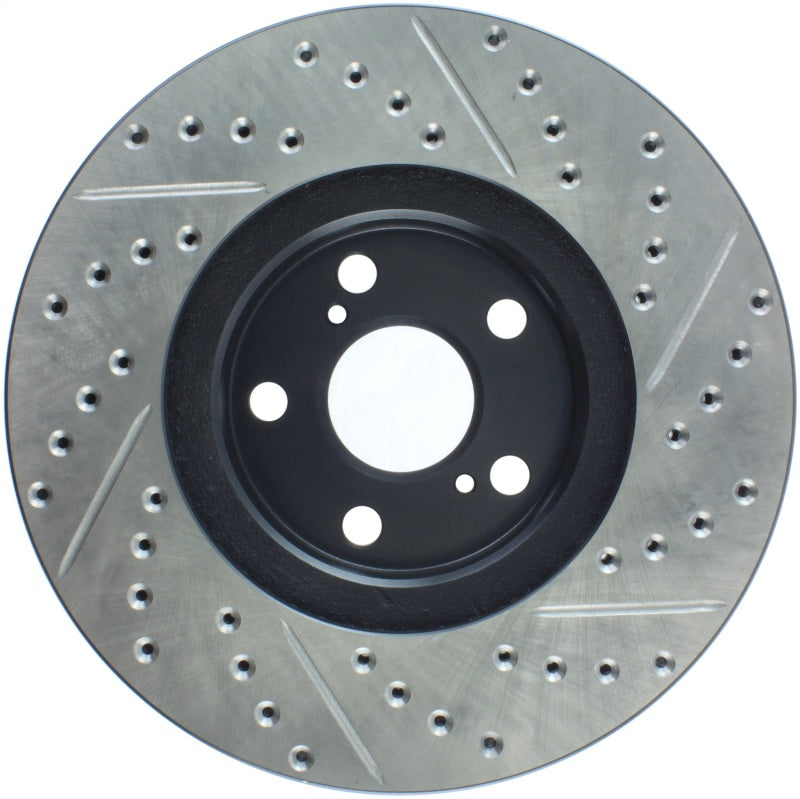 StopTech 03-08 Pontiac Vibe / 05-09 Scion tc Right Front Slotted & Drilled Rotor Stoptech
