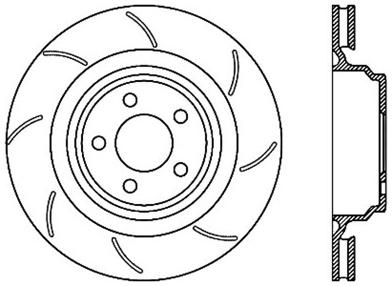 StopTech 08-17 Dodge Challenger Cryo Slotted Rear Right Sport Brake Rotor Stoptech