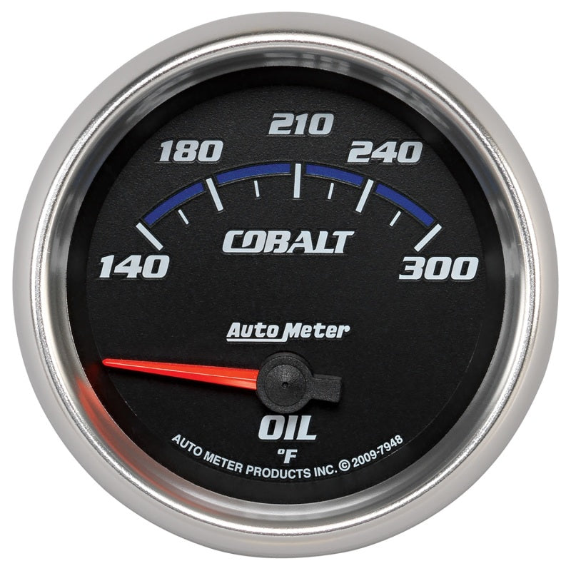 Autometer Cobalt 66.7mm 140-300 Degree F Electric Oil Temperature Gauge 7948