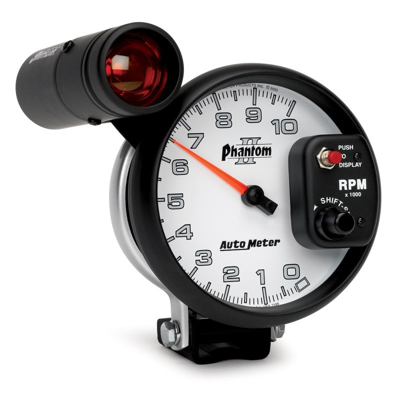 Autometer 5 inch Pedestal Mount 10000 RPM Shift-Lite Tachometer 7599
