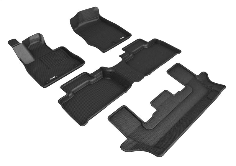 3D MAXpider L1FR13001509 2020-2022 Ford Explorer 1st/2nd/3rd Row Floor Mats - Black 3D MAXpider