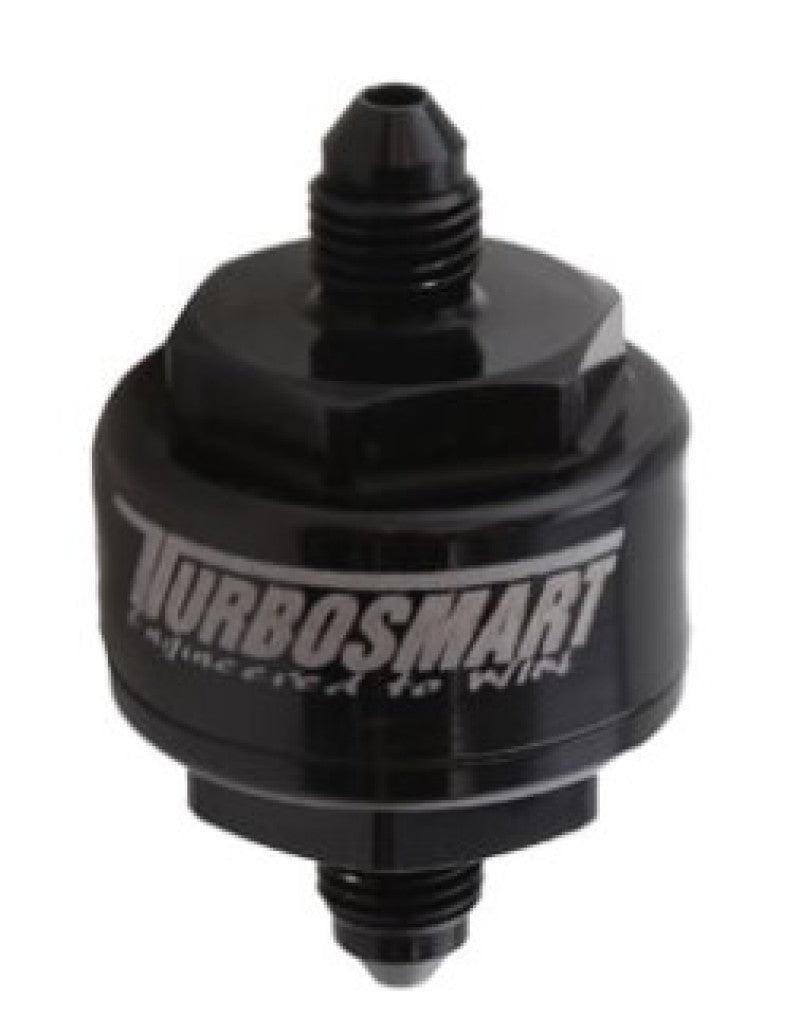 Turbosmart Billet Turbo Oil Feed Filter w/ 44 Micron Pleated Disc AN-4 Male Inlet - Black - eliteracefab.com