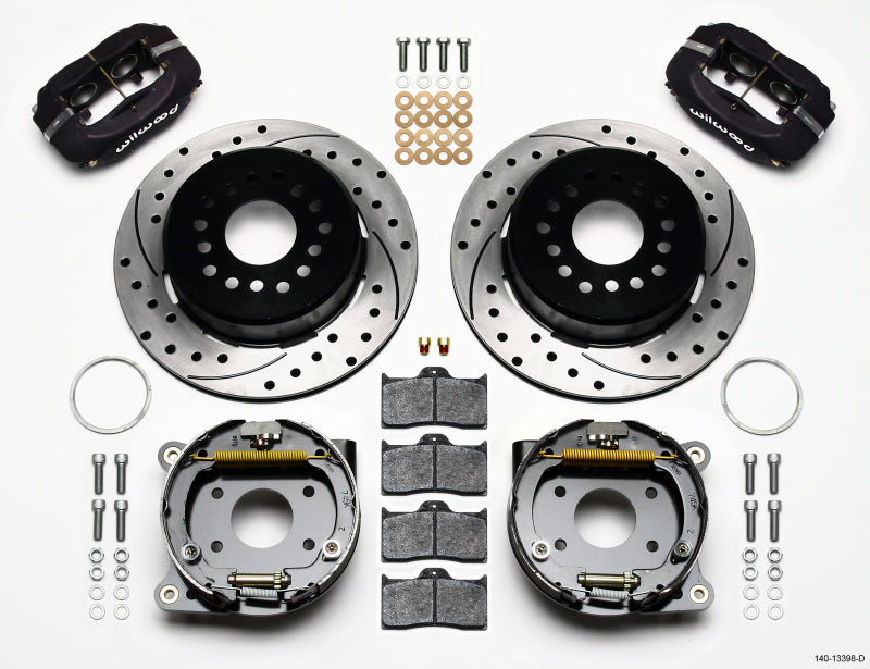 Wilwood Forged Dynalite P/S Park Brake Kit Drilled AMC 71-74 2.60in Offset Wilwood