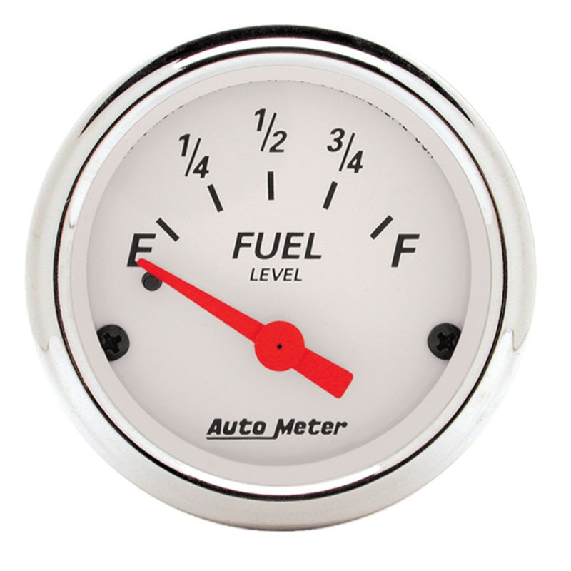 Autometer Arctic White 52mm 0-30 OHM Short Sweep Electronic Fuel Level Gauge 1318