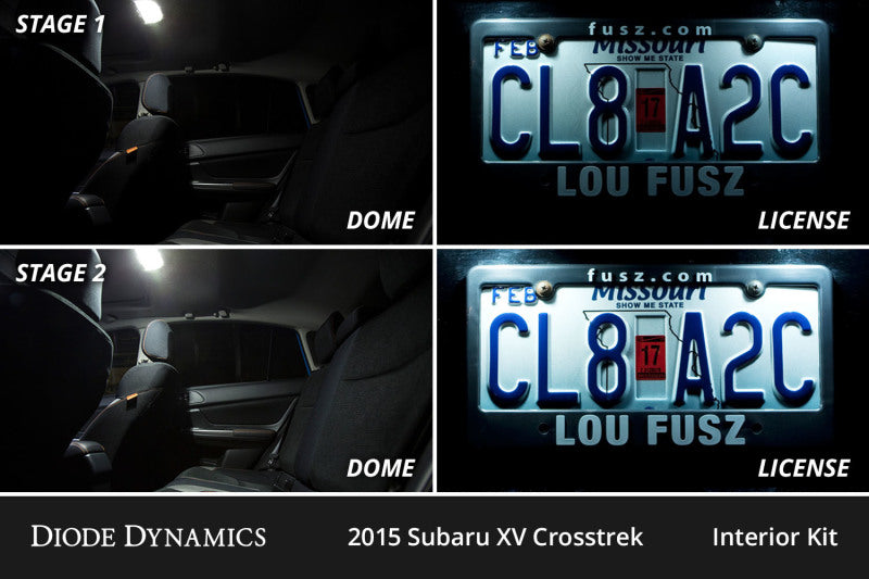 Diode Dynamics 13-16 Subaru XV Crosstrek Interior LED Kit Cool White Stage 2 Diode Dynamics