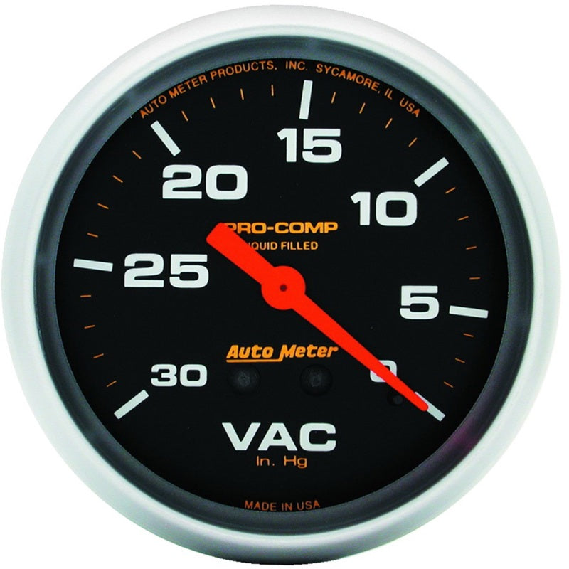 AutoMeter Gauge Vacuum 2-5/8in. 30Inhg Liquid Filled Mech Pro-Comp 5484
