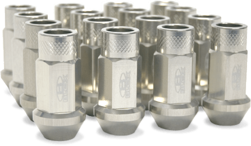 BLOX Racing Street Series Forged Lug Nuts 12x1.25mm Silver Set of 20 BLOX Racing