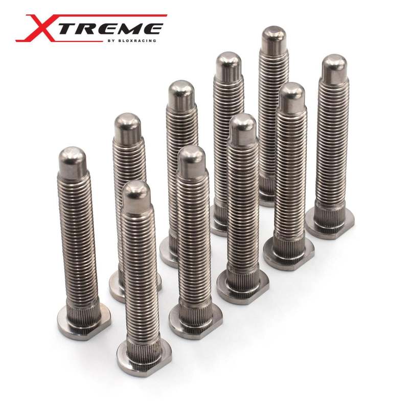 BLOX Racing Titanium Extended Wheel Studs M12X1.5mm SIngle Piece Honda Fitment - Burnt BLOX Racing