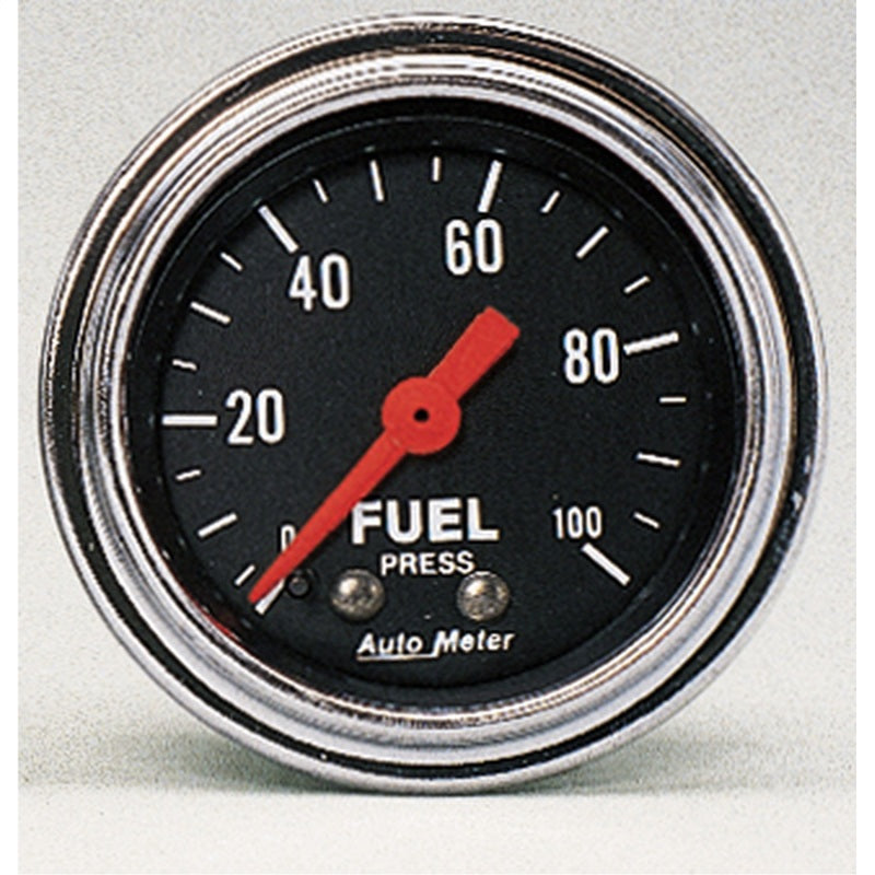 AutoMeter Gauge Fuel Pressure 2-1/16in. 100PSI Mechanical Traditional Chrome 2412