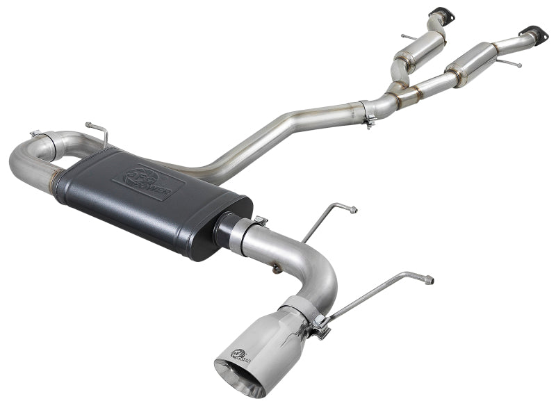 aFe Large Bore HD 3in 304 SS Cat-Back Exhaust w/ Polished Tips 14-19 Jeep Grand Cherokee V6-3.6L aFe