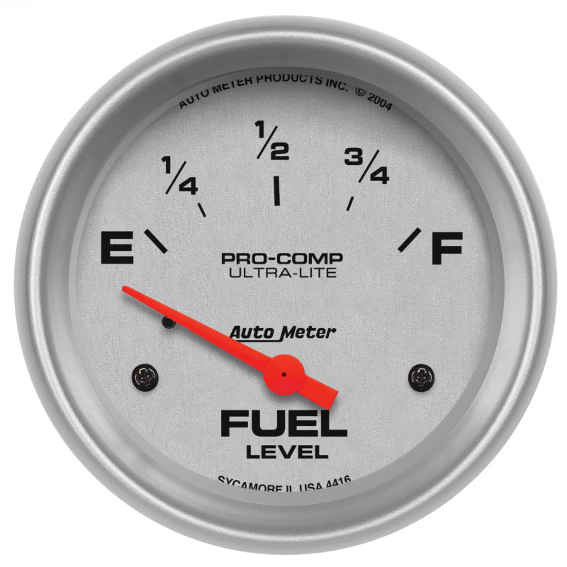 Autometer Ultra-Lite 52mm Electronic Fuel Level Gauge 4416