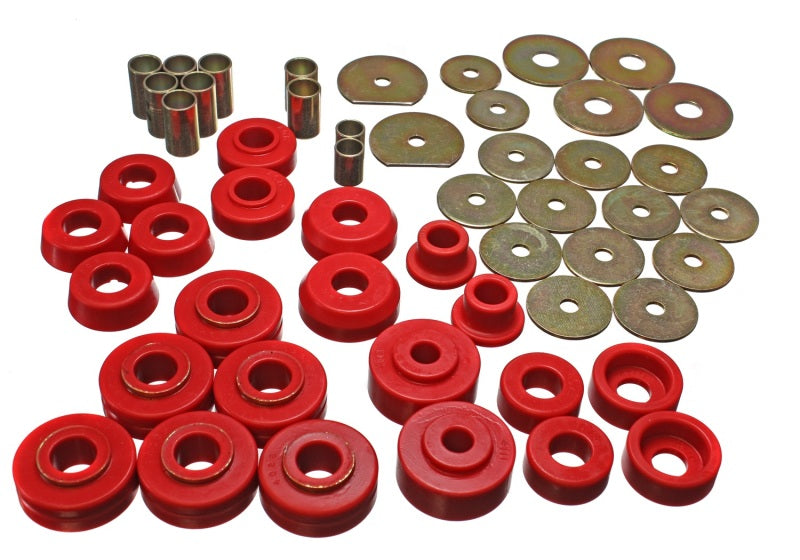 Energy Suspension 65-70 Impala/Caprice Red Body Mount Set - eliteracefab.com