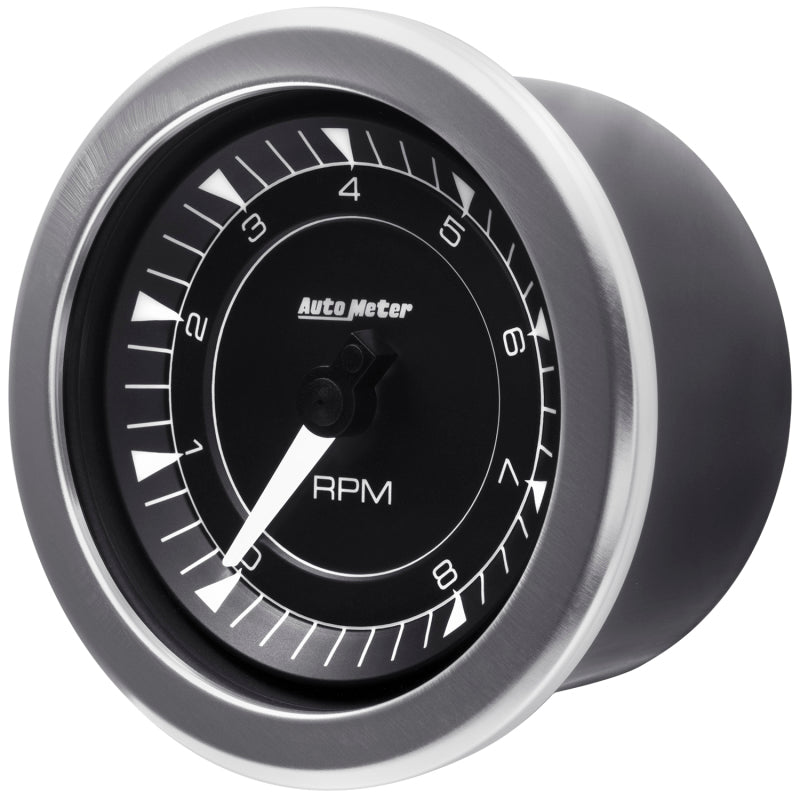Autometer Chrono 3-3/8in 10k RPM In Dash Tachometer Gauge 8197