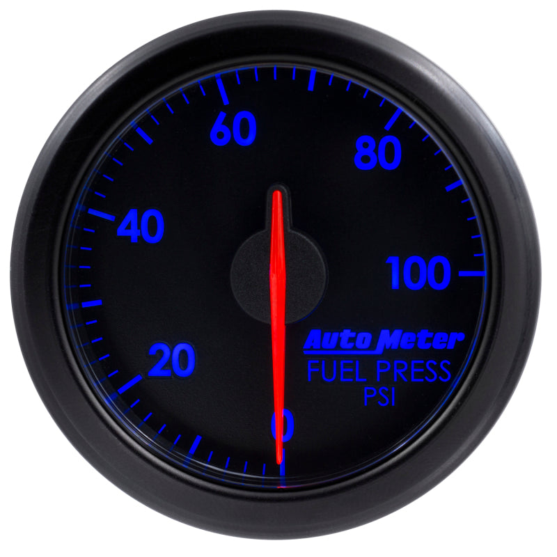 Autometer Airdrive 2-1/6in Fuel Pressure Gauge 0-100 PSI - Black 9171-T