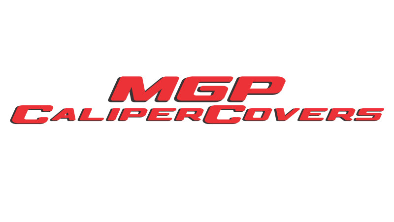 MGP 4 Caliper Covers Engraved F & R Bowtie Red Finish Silver Char 2019 Chevrolet Silverado 1500 - eliteracefab.com