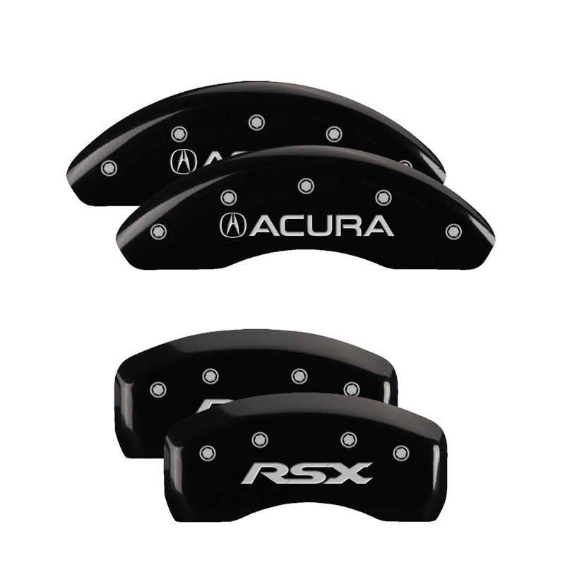 MGP 4 Caliper Covers Engraved Front & Rear MGP Black finish silver ch MGP