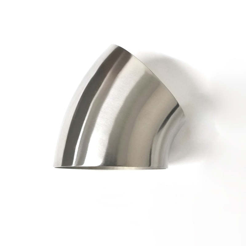Ticon 1.625in Diameter 45° 1.1D 1mm/.039in Titanium Elbow No Leg
